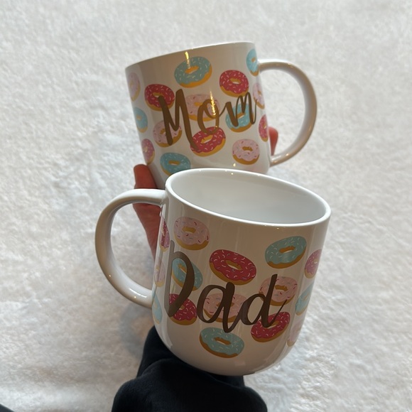 Mom & Dad 18oz. Doughnut Coffee Mugs (Set of 2) White - Picture 3 of 16